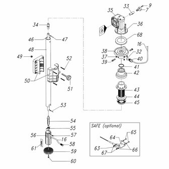 Teleco 06961 spare part Rubberen afdichting
