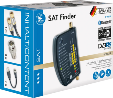 Schwaiger SF9003BT Digitale Sat Finder HD met Bluetooth&reg; en eigen App