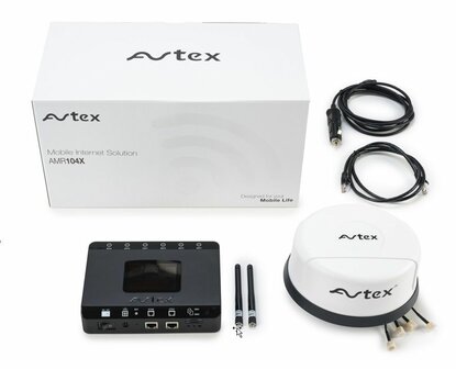Avtex AMR104X complete kit 4G router R104X + ant. LG55AN WIT