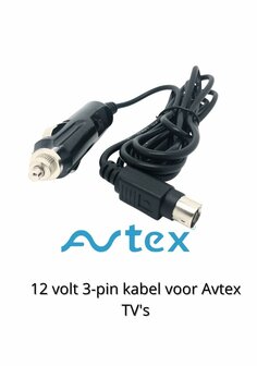 Avtex voedingsnoer 12V snoer 3-polig