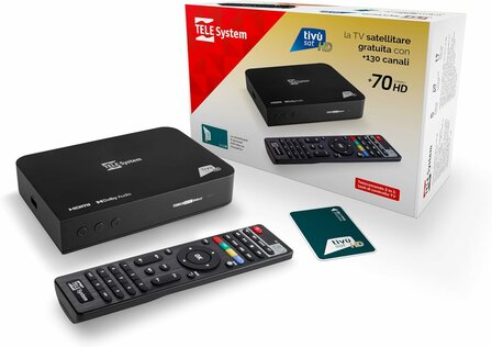 Telesystem TS9019 HEVC Full HD Sat-Receiver Tiv&uacute;Sat+Karte