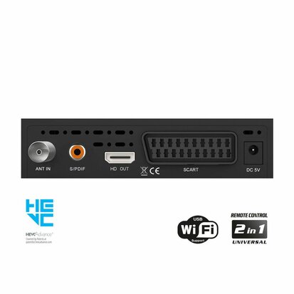Edision Picco T265+ LED DVB-T2/C H.265 FTA Ziggo/KPN