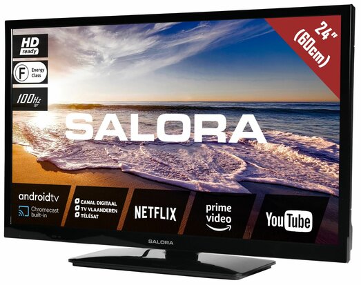 Salora 24" LED TV 9109CTS2ANDROID DVB-S2/C/T2 12/230V 2022