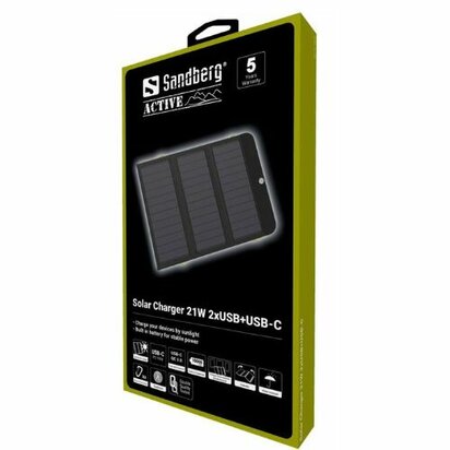 Sandberg Solar Charger 21W 2xUSB+USB-C