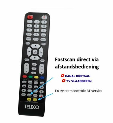 Teleco TEK 22E TV,DVB-S2/T2,9-32V,M7 Fscan + 12V zonder voet