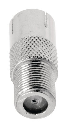 Coax-Adapter F F-Connector Female - Coax Female (IEC) Zilver