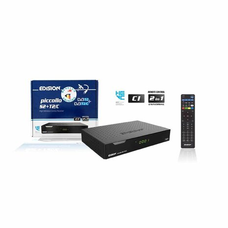 Edision Piccollo Satreceiver BNL Combo S2+T2/C SC/CI USB PVR, M7