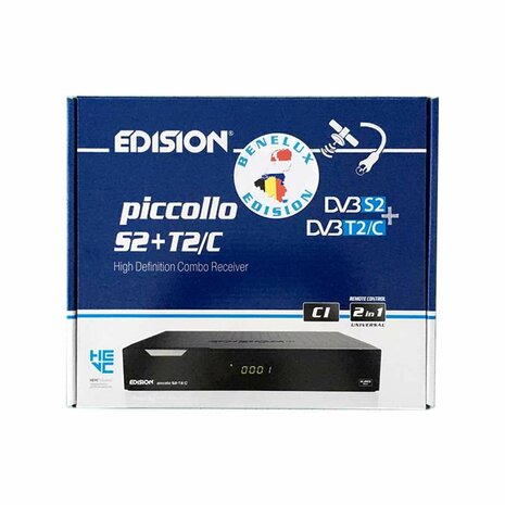 Edision Piccollo Satreceiver BNL Combo S2+T2/C SC/CI USB PVR, M7