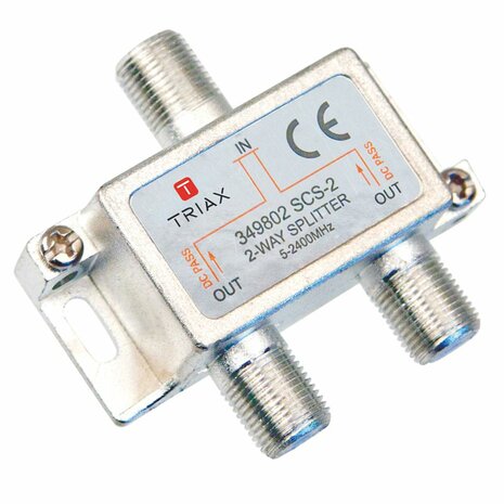 Triax SCS 2 splitter 2-voudig, SAT 2.4GHz, DC pass