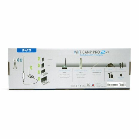 Alfa Network WiFi-Camp Pro2v2 Set Tube UNA Antenne + R36A