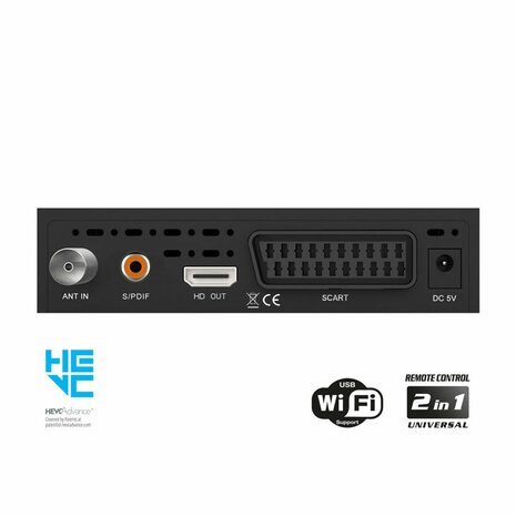 Edision Picco T265+ LED DVB-T2/C H.265 FTA Ziggo/KPN