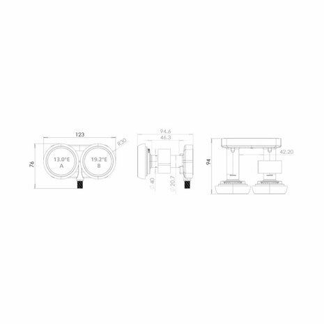 Inverto IDLM-SIM410-MNOO6-8PX Monoblock Single LNB 6gr. A/H