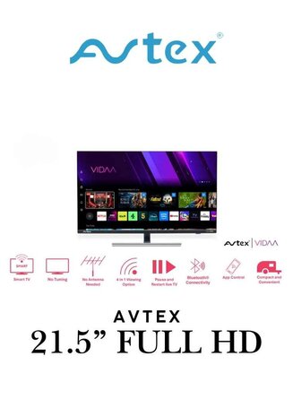 Avtex 21,5" VIDAA Smart TV - met aansluitkabel 230V en voet