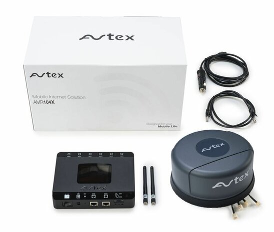 Avtex AMR104X complete kit 4G router R104X + ant. LG55AN GRIJS
