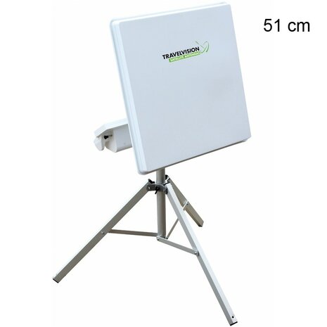 Travel Vision R7 FLAT 51x51 Vlakantenne Portable Satsystem