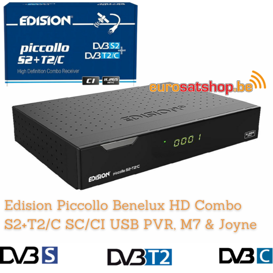Edision Piccollo BNL Combo S2+T2/C SC/CI USB PVR, M7