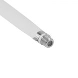 Antennekabel Plat F-Connector Female - 0,20 m wit