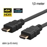 Vivolink Pro HDMI Slim Cable 1,0 Meter, 2.0b 4K 60Hz 18Gb/S