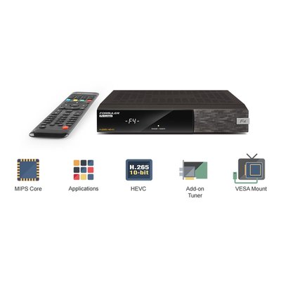 Formuler F4 TURBO HEVC H265 CI/CS USB PVR DVB-S2+opt.DVB-C/T