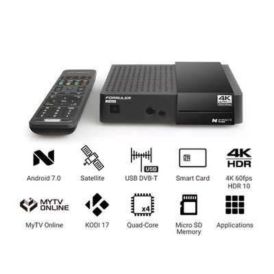 Formuler S Mini 4K UHD DVB-S2 + IPTV OTT Media receiver,SC